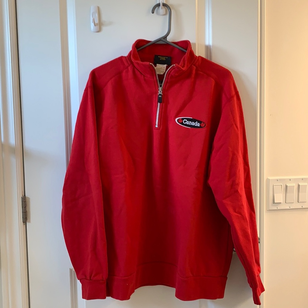 Ladies red sweater jacket